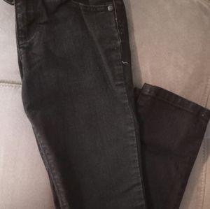 Girls Black Super Skinny Jeans; Size 8